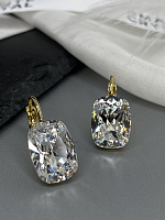 Серьги CAPRI 14mm crystal Au
