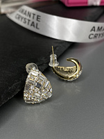 Серьги Fashion mini Baget crystal Au