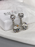 Серьги-гвоздики KR Assol 2в1 crystal