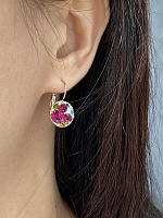 Серьги Rivolo fuksia mix Au