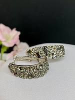 Серьги KR Fashion new black diamond (англ. замок)