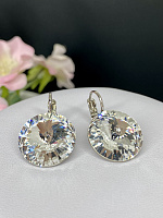 Серьги RIVOLI 18mm с австрийскими кристаллами crystal