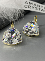 Серьги KR Dafna 18mm crystal Au покрытие желтое золото