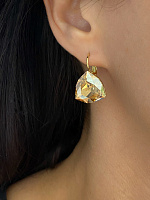 Серьги KR DAFNA 18mm golden shadow