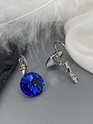 Серьги RIVOLI 12 с австрийскими кристаллами sapphire 4