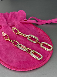 Серьги Lux crystal Au 2