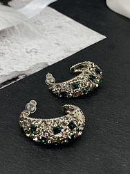 Серьги KR Fashion new зел 4