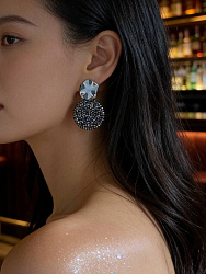 Серьги IREN 23 mm jet 3