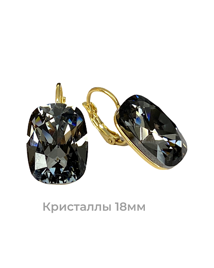 Серьги CAPRI 18mm silver night Au