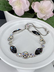 Браслет Matti Navi стразы утяжка silver/crystal 1