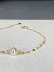 Браслет с бусиной Ag жемчуг 2