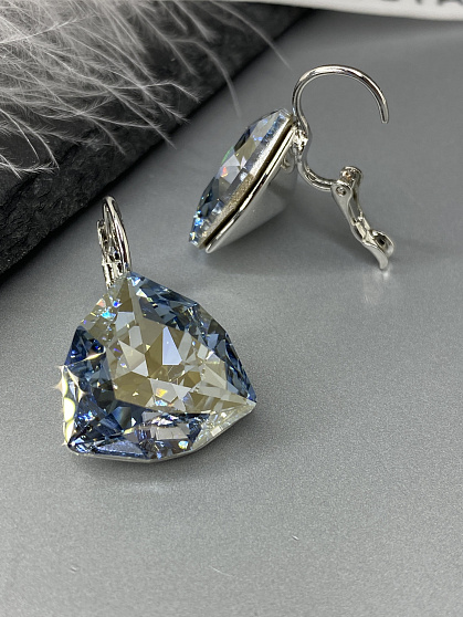 Серьги KR Dafna 18mm blue shade