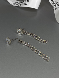 Серьги Talia 8 mm+shtrass 4.2см 3