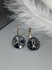 Серьги RIVOLI 12 с австрийскими кристаллами silver night