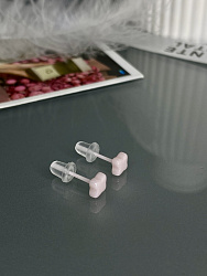 Пусеты Klever розовый керамика 2