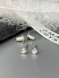 Пусеты Lera 3 mm crystal 1