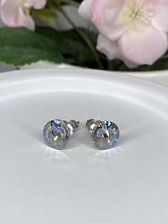 Пусеты 8 mm blue shade 1