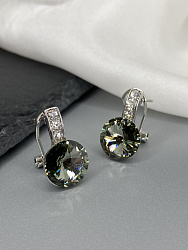 Серьги BluC rivoli 10mm black diamond 4