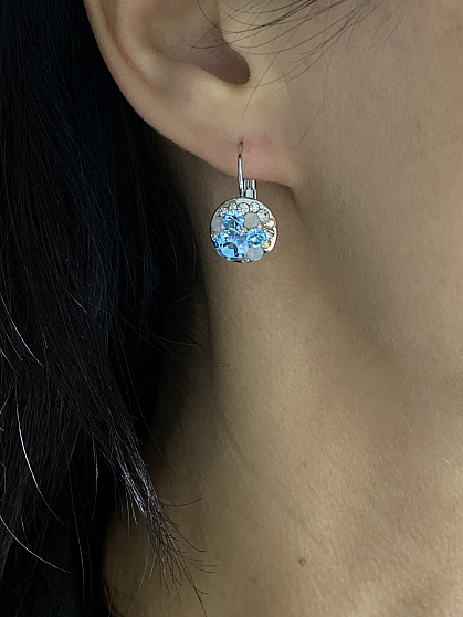 Серьги Rivolo aquamarine 