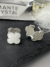 Серьги klever crystal/white