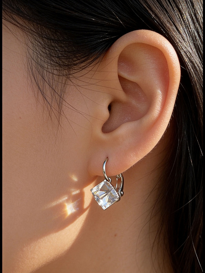 Серьги KORA 6mm crystal
