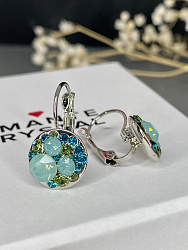 Серьги Rivolo peridot mix с миниатюрными кристаллами 2