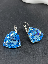Серьги KR Dafna 18mm aquamarine 2
