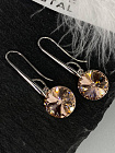 Красивые серьги Elina 14mm vintage rose с дорогим цветом