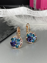 Серьги Rivolo tanzanite mix Au с переливающимся оттенком 4