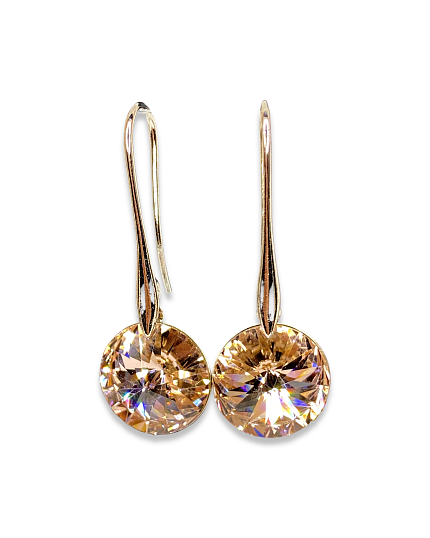 Красивые серьги Elina 14mm vintage rose с дорогим цветом