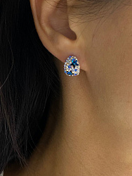 Серьги Fashion ALFA mini bermuda blue 1