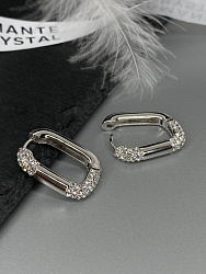 Серьги Lux кольца   2