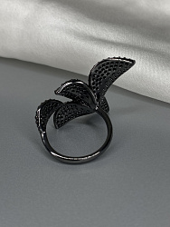 Кольцо DAZZ Flower jet 3,5см 2