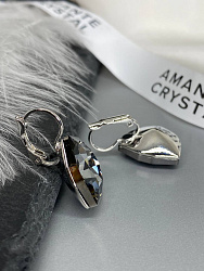 Серьги KR Dafna 18mm silver night 3