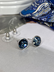 Пусеты KR 10mm denim 2