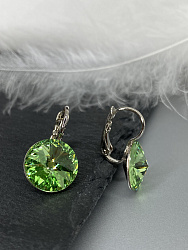 Серьги RIVOLI 12 с австрийскими кристаллами peridot 4