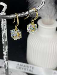 Серьги KR Kora 7mm АВ Au (крючок) 1