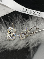 Серьги CAPRI 14mm crystal англиский тип крепления  3