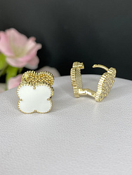 Серьги klever crystal/white Au 1