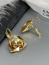 Серьги KR DAFNA 18mm golden shadow 2