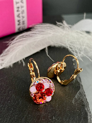 Серьги Rivolo rose mix Au 2