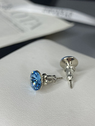 Пусеты 8 mm aquamarine 4