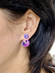 Серьги Roncato 14мм с австрийскими кристаллами VL 1