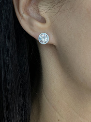 Пусеты Kassandra zircon 1