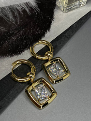 Серьги Ramka crystal Au 2