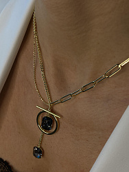 Колье Capri цепь silver night Au 3