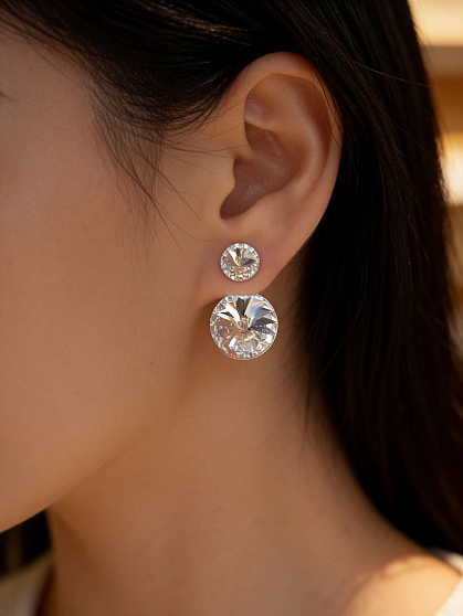 Серьги Roncato 14мм с австрийскими кристаллами crystal