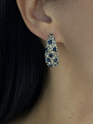 Серьги KR Fashion new denim современные 2