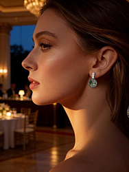 Серьги BluC rivoli 10mm black diamond 1