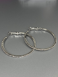 Серьги кольца 4см  2